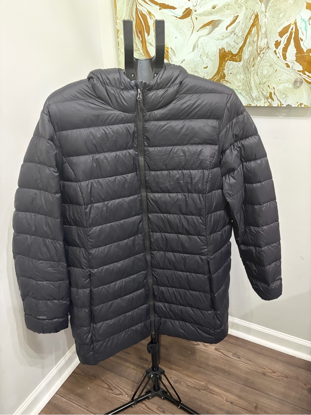Eddie Bauer Women's EB650 Long Down Puffer Parka Jacket Black Size 2XL